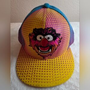 Colorful Animal Face Snapback Hat - Yellow, Pink, Blue